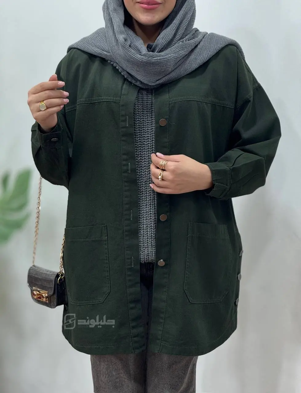 مانتو کتان پاییزه بغل دکمه 1